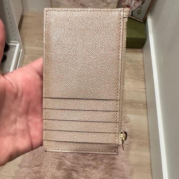 YSL Monogram Small Ziptop Card Case in Grained Leather - Picture 3 of 4